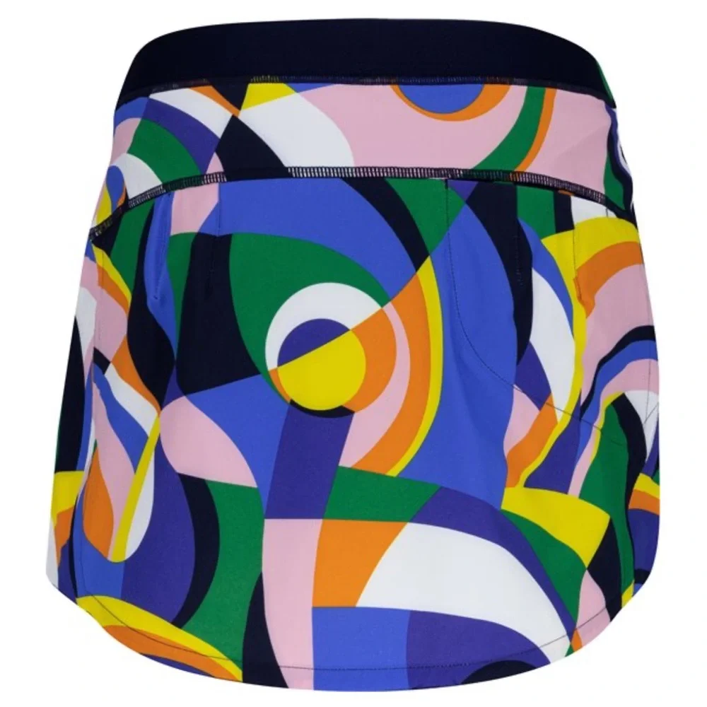 RLX Golf RLX Golf Aim 4 Way Print‎ Stretch 17 Inch Skort in Riviera Abstract